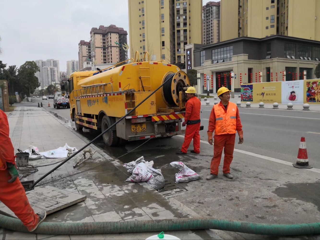 科尔沁排污管道清淤-管道清洗
